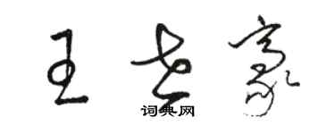 駱恆光王世豪草書個性簽名怎么寫