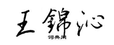 王正良王錦沁行書個性簽名怎么寫