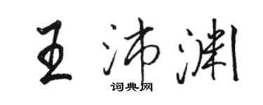 駱恆光王沛淵行書個性簽名怎么寫