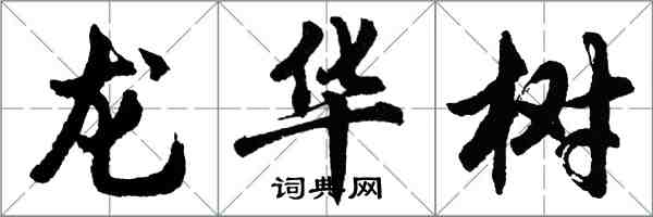 胡問遂龍華樹行書怎么寫