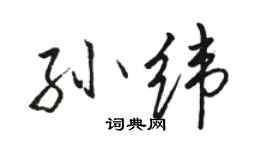 駱恆光孫緯行書個性簽名怎么寫