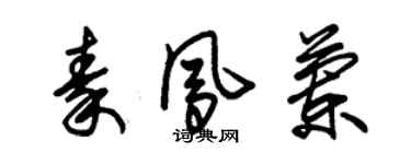 朱錫榮秦鳳蘭草書個性簽名怎么寫