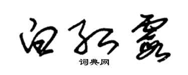 朱錫榮白紅霞草書個性簽名怎么寫