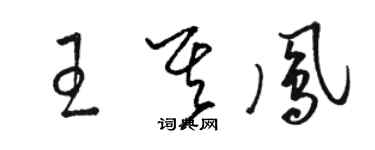 駱恆光王其鳳草書個性簽名怎么寫