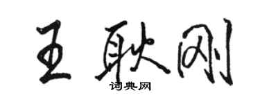 駱恆光王耿剛行書個性簽名怎么寫