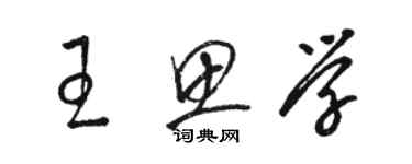 駱恆光王思學草書個性簽名怎么寫