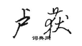 駱恆光盧獲行書個性簽名怎么寫