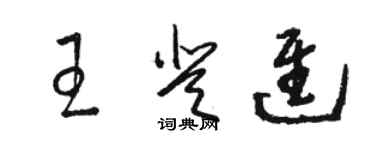 駱恆光王登進草書個性簽名怎么寫