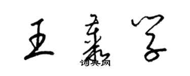 梁錦英王叢學草書個性簽名怎么寫