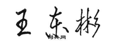 駱恆光王東彬行書個性簽名怎么寫