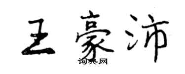曾慶福王豪沛行書個性簽名怎么寫