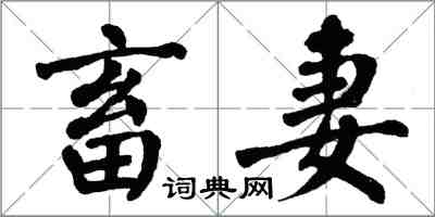 翁闓運畜妻楷書怎么寫