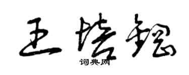 曾慶福王培鋼草書個性簽名怎么寫