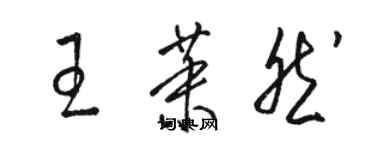 駱恆光王茉然草書個性簽名怎么寫