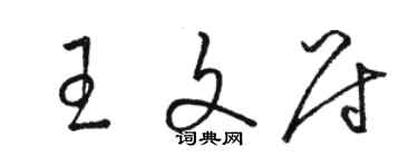 駱恆光王文尉草書個性簽名怎么寫