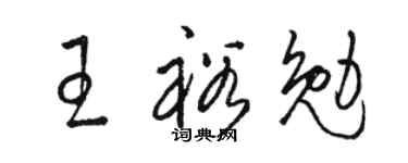 駱恆光王裕勉草書個性簽名怎么寫