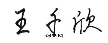 駱恆光王千欣行書個性簽名怎么寫