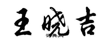 胡問遂王曉吉行書個性簽名怎么寫