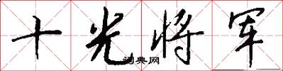 十光將軍怎么寫好看