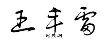 曾慶福王豐雷草書個性簽名怎么寫