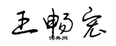 曾慶福王暢宏草書個性簽名怎么寫