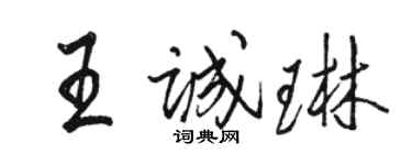 駱恆光王誠琳行書個性簽名怎么寫