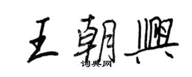 王正良王朝興行書個性簽名怎么寫