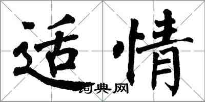 翁闓運適情楷書怎么寫