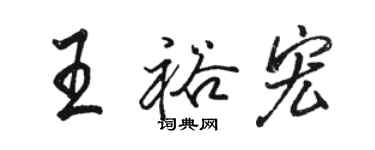 駱恆光王裕宏行書個性簽名怎么寫