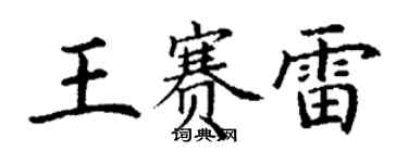 丁謙王賽雷楷書個性簽名怎么寫