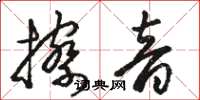 駱恆光擦音草書怎么寫