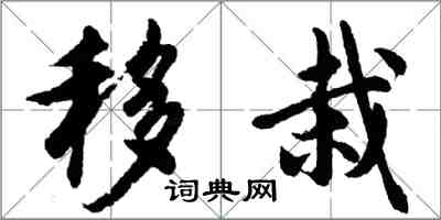 胡問遂移栽行書怎么寫