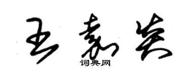 朱錫榮王嘉炎草書個性簽名怎么寫