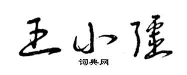 曾慶福王小疆草書個性簽名怎么寫