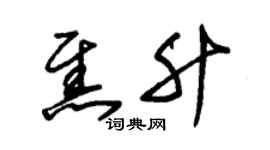 朱錫榮焦升草書個性簽名怎么寫