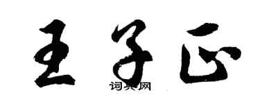 胡問遂王子正行書個性簽名怎么寫