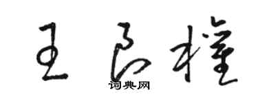 駱恆光王良權草書個性簽名怎么寫