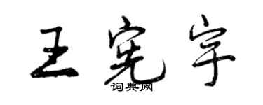 曾慶福王憲宇行書個性簽名怎么寫