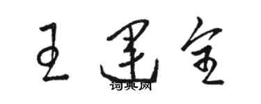 駱恆光王運全草書個性簽名怎么寫