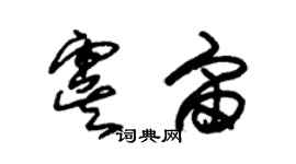 朱錫榮虞宙草書個性簽名怎么寫