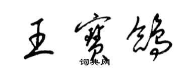 梁錦英王寶鴿草書個性簽名怎么寫