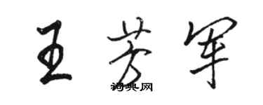 駱恆光王芳軍行書個性簽名怎么寫