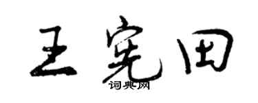 曾慶福王憲田行書個性簽名怎么寫