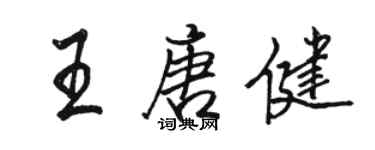 駱恆光王唐健行書個性簽名怎么寫