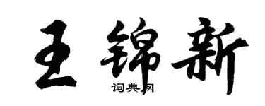 胡問遂王錦新行書個性簽名怎么寫