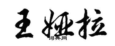 胡問遂王婭拉行書個性簽名怎么寫