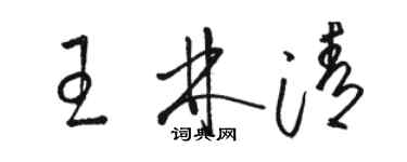 駱恆光王林清草書個性簽名怎么寫