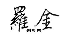 王正良羅金行書個性簽名怎么寫