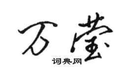 駱恆光萬瑩行書個性簽名怎么寫