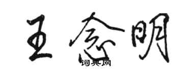 駱恆光王念明行書個性簽名怎么寫